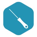 Phillips screwdriver icon. A tool designed for screwing and unscrewing threaded fasteners.